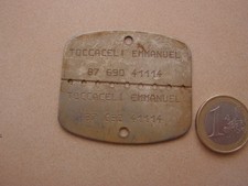 insigne plaque identite militaire soldat  1987  ( ref 300  )