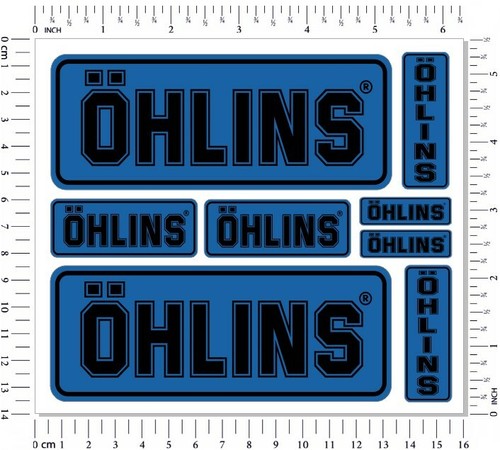 Ohlins fork shock stickers - ohlins, set