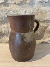 Ancienne Carafe Pichet Broc Pot En Grès Terre Cuite France Vintage Haut 22 Cm