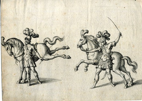 Gravure ancienne equitation - gravure,