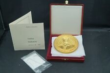 SUPERBE  coffret  MEDAILLE GENERAL DE GAULLE  doré à l'or fin   