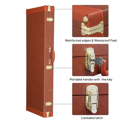 Brown lockable leather - lockable,