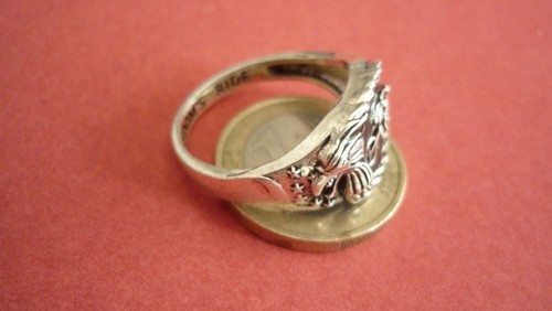 Bague motard acier - bague,