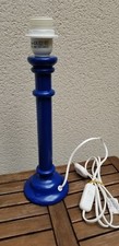 Pied de lampe bleu marine en bois sculpté....NEUVE....