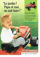 Publicité Advertising   077  1989  Clairbois jeux jouets  le tracteur farmer