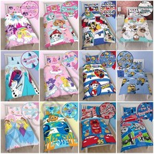 Enfants Filles Garçons Housse Couette Simple Ensembles - Princesse, Nemo, Cars,