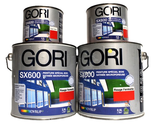 Lot peinture bois gori rouge - gori, "rouge