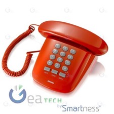 BRONDI SOLE Téléphone Fixe Design Rétro Poignée Confortable Rouge