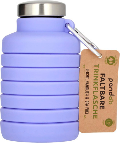 Gourde pliable en silicone - -,
