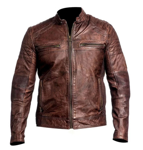 Veste motard cuir - veste,