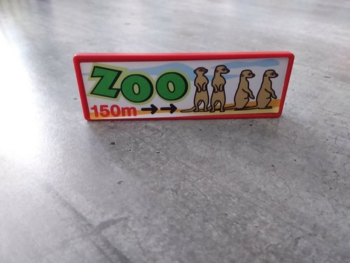 Playmobil pièce enseigne zoo - enseigne,