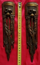 C5T2- Jolie paire ornement décoratif en bronze de meuble commode EMPIRE