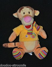 Doudou Tigrou DISNEY BABY Jaune Abeille Echarpe Grelot Peluche 20 Cm Assis NEUF