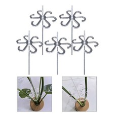 5pcs Supports de Jardin Transparents pour Plantes Grimpantes Stabilité