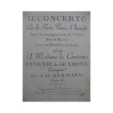 HERMANN Johann David 2e Concerto Piano ou Clavecin ca1795