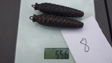 8/ Paire de poids pour coucou d'un poids total de 556 g