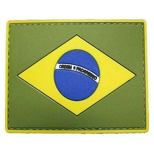 Patch drapeau brésilien - 3d,