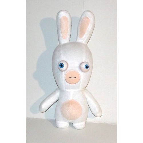 Peluche lapin crétin - lapin, blanc