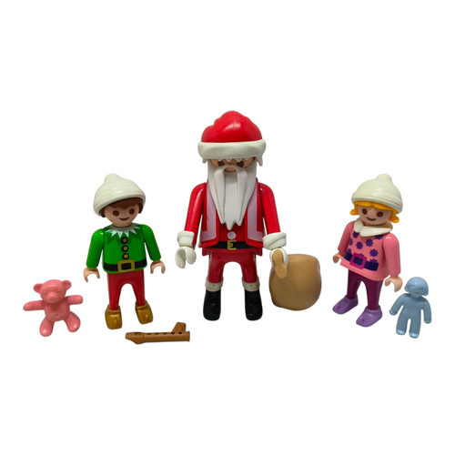 Sympa père noël avec lutin - noël,