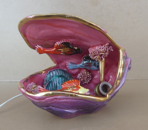 Lampe vallauris poissons - lampe,