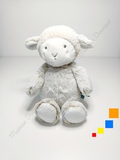 Peluche/Doudou Mouton/Agneau Blanc Beige Chiné Fourrure 20cm - Tape À L'oeil TAO