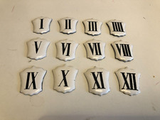 12 Plaques émaillées Numéros Chiffres meuble Métier clapet vintage industriel AZ