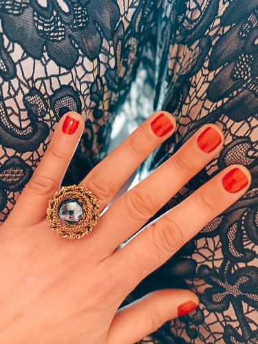 Bague vintage upcyclée - bague,