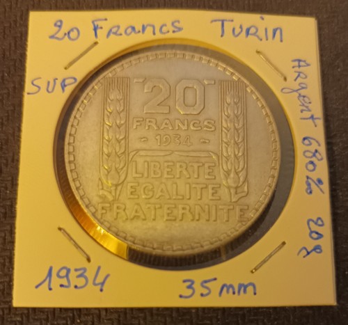 20 francs turin 1934 - -,