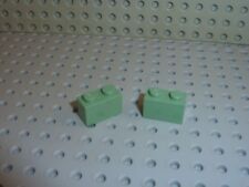 2 x LEGO SandGreen bricks 1x2 ref 3004 / Set 7194/7419/4714/4729/7413/8426/4679