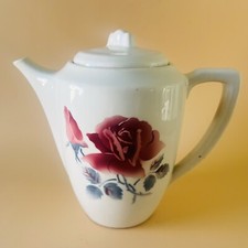 Ancienne cafetière verseuse faïence Digoin Sarreguemines Janine vintage