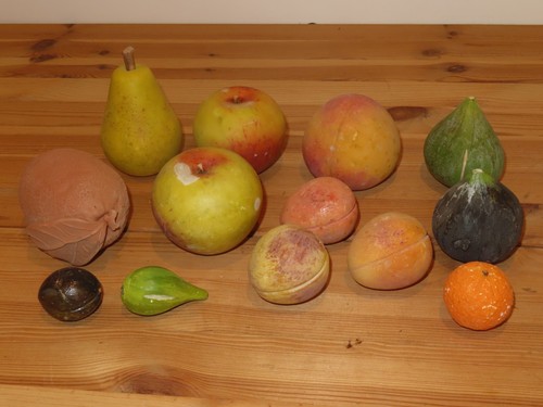 Ensemble fruits marbre - de,