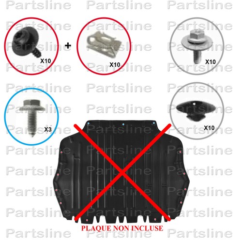 Kit clips fixation cache - kit,