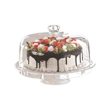 Présentoir à Gateaux Cake Multifonction "5 en 1" 30 cm Transparent