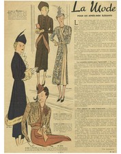 Publicité ancienne mode Primerose chuchotte 1937 issue de magazine