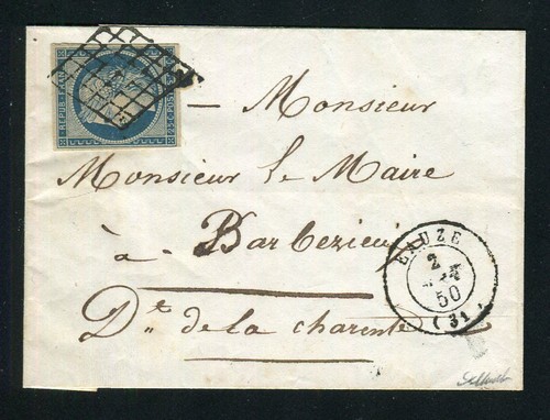 Rare lettre eauze - rare, d'