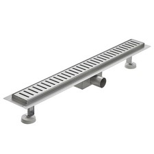 CANIVEAU DE DOUCHE ACIER INOX GRILLE À FENTE 70 cm ITALIENNE