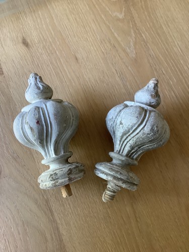 Ancienne toupie bois boule - en,