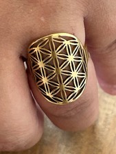 Bague Fleur de Vie en Plaqué