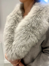 SAM RONE MANTEAU NEUF COL RENARD FOURRURE VERITABLE