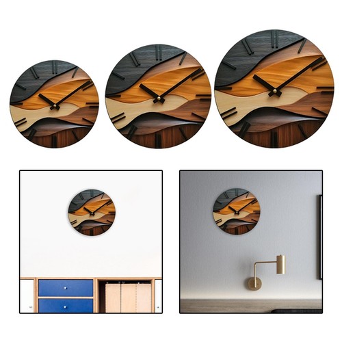 Horloge murale bois style - horloge, bois,
