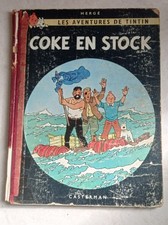 TINTIN BD COKE EN STOCK 1958 IMPRIME EN FRANCE  LEONARD DANEL No 1843.