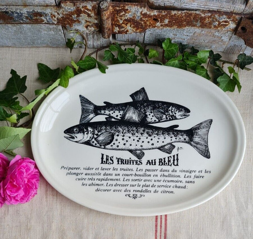 Ancienne assiette gien ovale - gien,