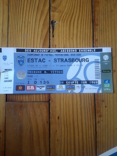 Billet foot estac - foot, strasbourg