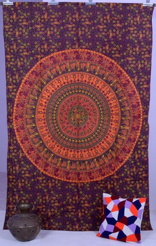 Indian bordeaux mandala - indian, hippie