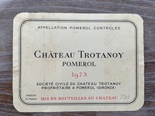 Étiquette Château Trotanoy 1973 - 73 cl