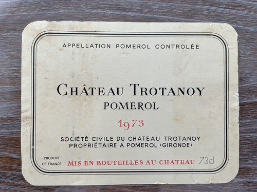 étiquette château trotanoy - château,