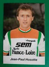 CYCLISME carte cycliste JEAN-PAUL HOSOTTE équipe SEM cycles FRANCE LOIRE 1981