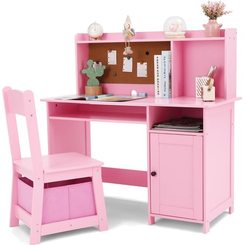 Bureau enfant bois rose - , avec