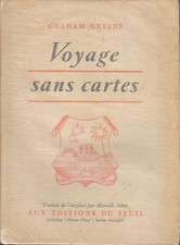 Livre ancien voyage sans cartes Graham Greene 1951  éditions Seuil book