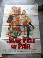 ANCIENNE AFFICHE CINÉMA  " JEUNE FILLE AU PAIR " ETAT TRÈS BON  120 X 160 